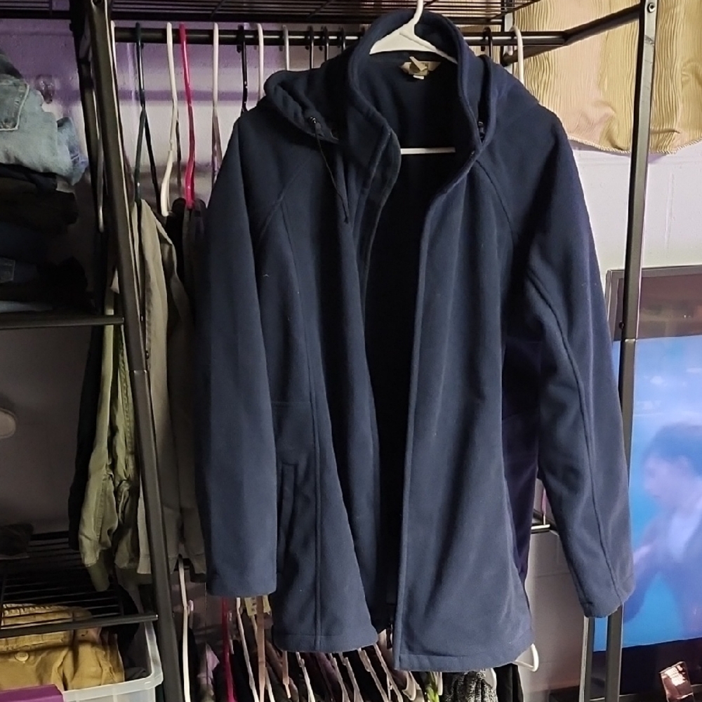 Duluth Trading Co Fleece Like Deep Blue Coat